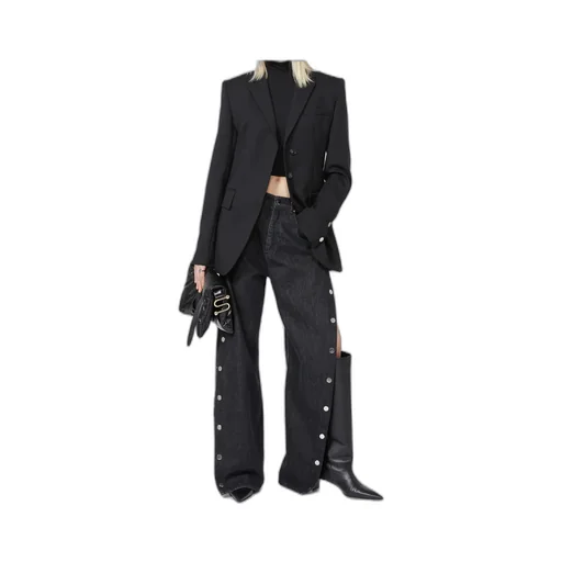 Ranghi Single-Breasted Long-Sleeved Jacket