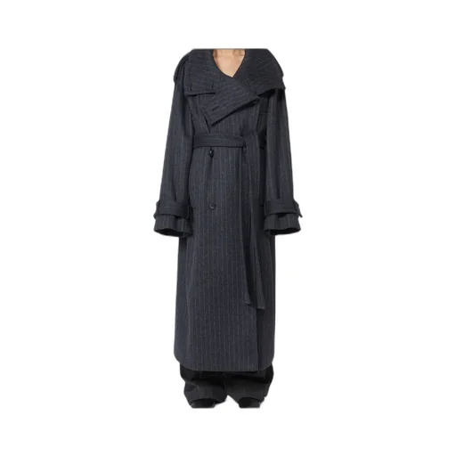 Arold Striped Belted Coat
