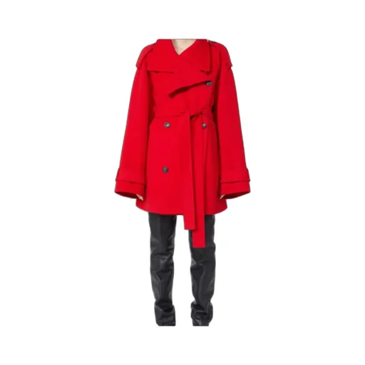 Double-Breasted Belted Coat