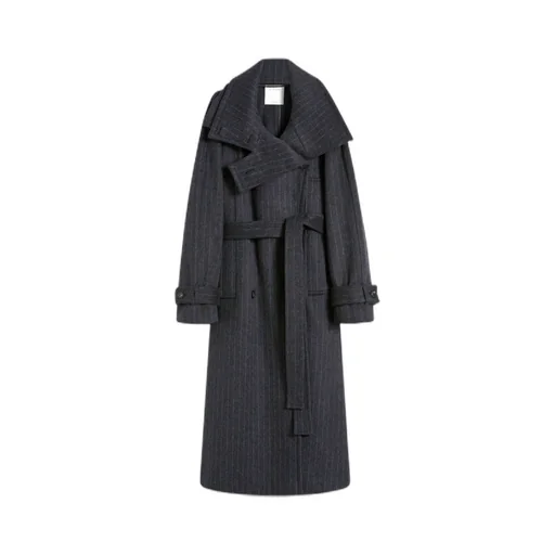 Arold Striped Belted Coat