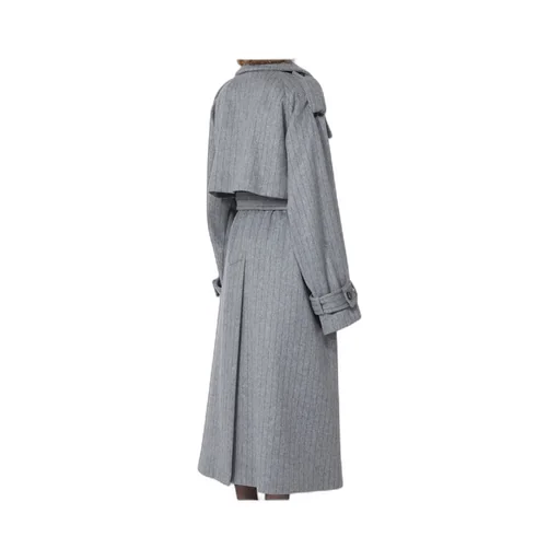 Arold Striped Belted Coat