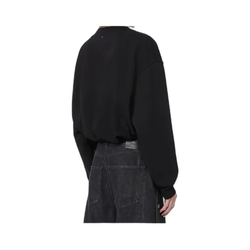 V-Neck Cropped Sweatshirt