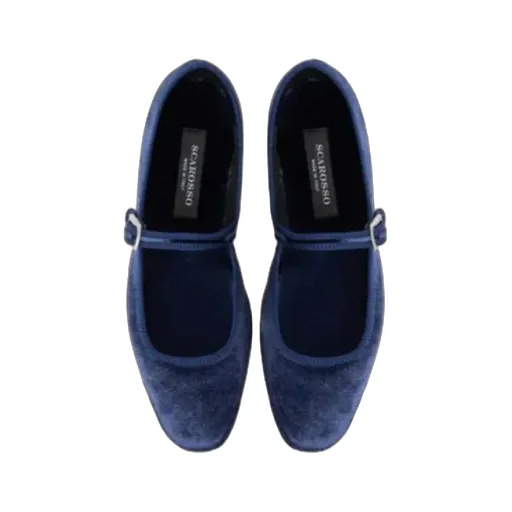 Petra Velvet Mary Jane Flats