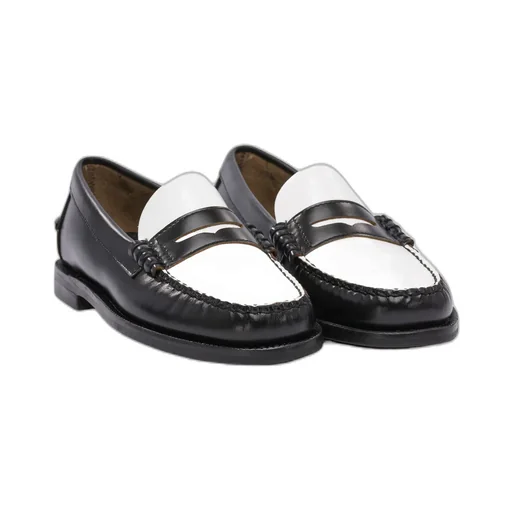 Two-Tone Leather Loafers