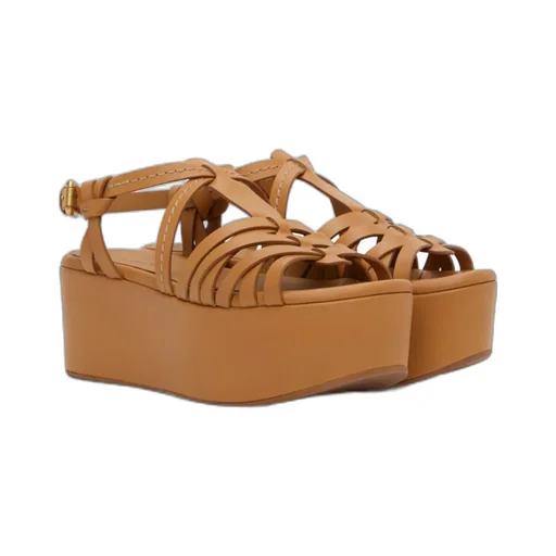 Sierra Cross-Strap High-Heeled Sandals