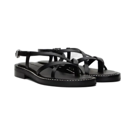 Lynette Cross-Strap Flat Sandals