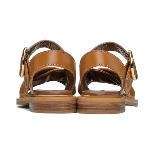 Lyna Cross-Strap Flat Sandals
