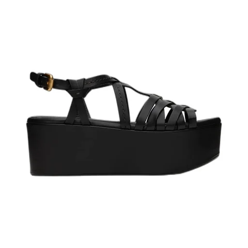 Sierra Cross-Strap High-Heeled Sandals