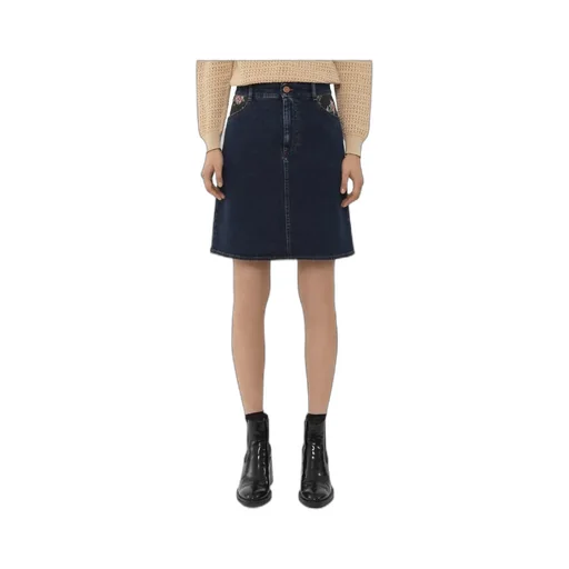 Logo Denim Skirt