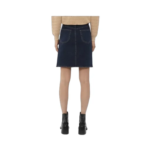 Logo Denim Skirt