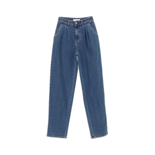 High-Waisted Straight-Leg Jeans