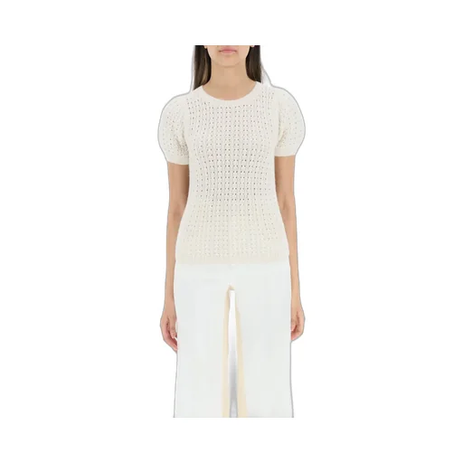 Crocheted Short-Sleeve Jumper