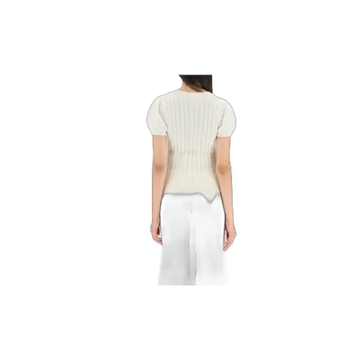 Crocheted Short-Sleeve Jumper