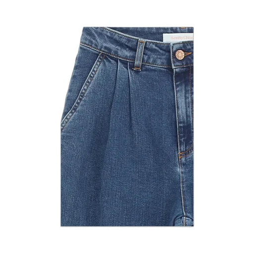 High-Waisted Straight-Leg Jeans