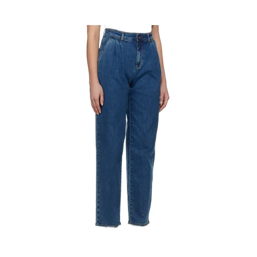 High-Waisted Straight-Leg Jeans
