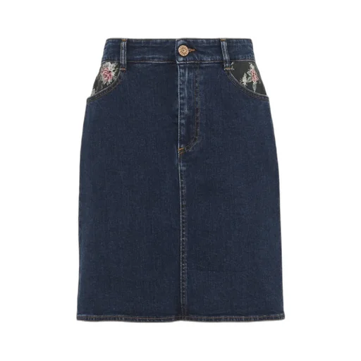 Logo Denim Skirt