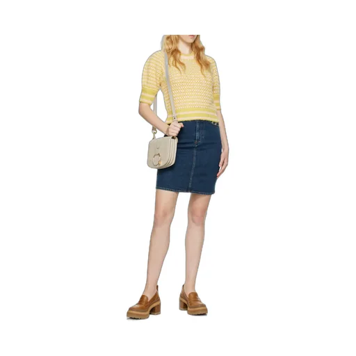 Logo Denim Skirt