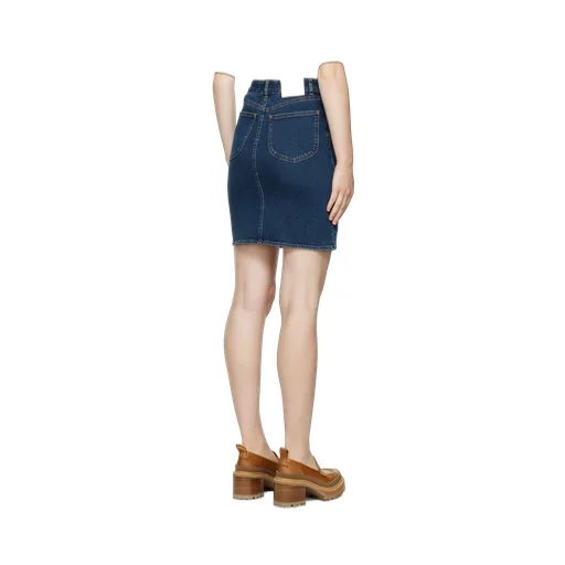 Logo Denim Skirt