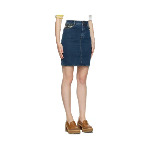 Logo Denim Skirt