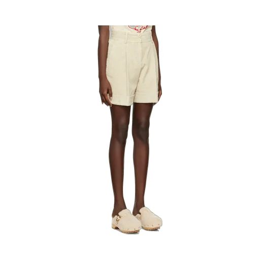 High-Waisted Corduroy Shorts