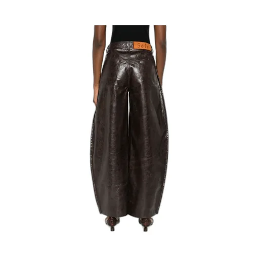 Leather Flared Trousers