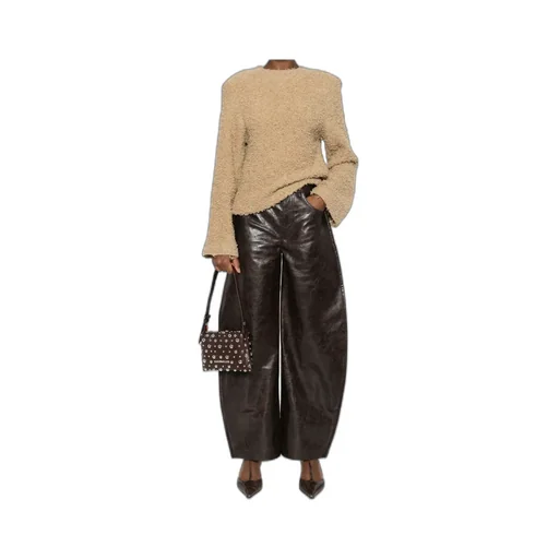 Leather Flared Trousers