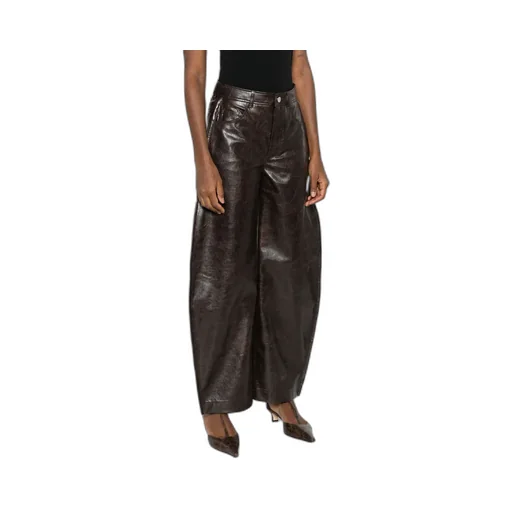 Leather Flared Trousers