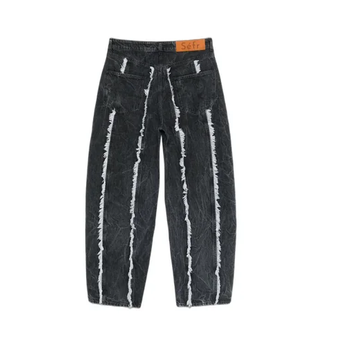 Frayed-Detail Jeans