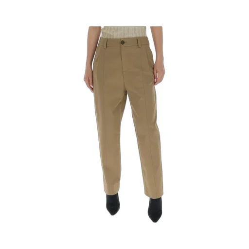 High-Waist Straight Trousers