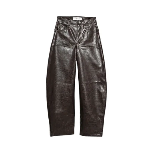 Leather Flared Trousers