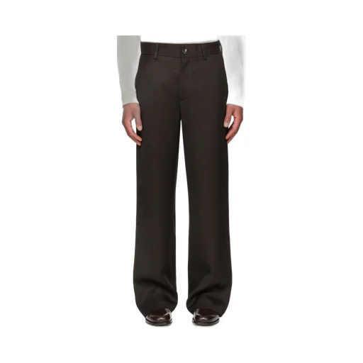 Straight-Leg Heavyweight Viscose Twill Trousers