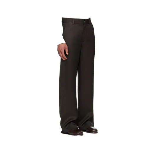 Straight-Leg Heavyweight Viscose Twill Trousers