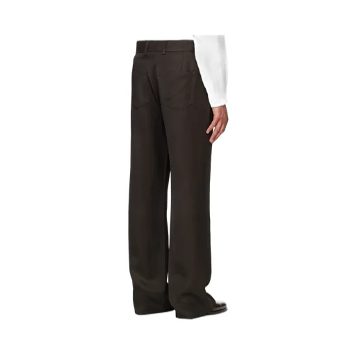 Straight-Leg Heavyweight Viscose Twill Trousers