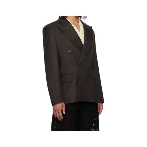 Double-Breasted Button Blazer