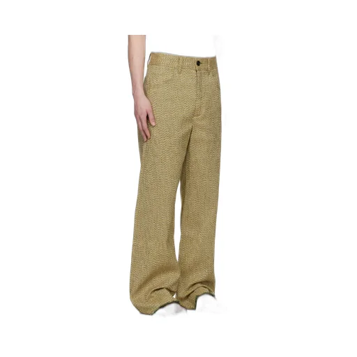 Wide-Leg Plain-Woven Polyester- And Linen-Blend Trousers