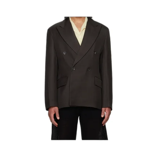 Double-Breasted Button Blazer