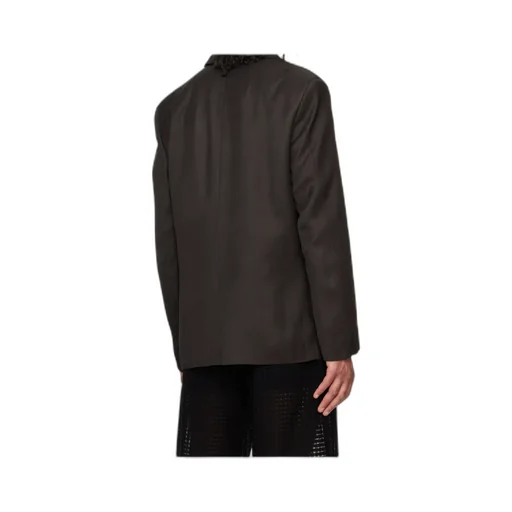 Double-Breasted Button Blazer