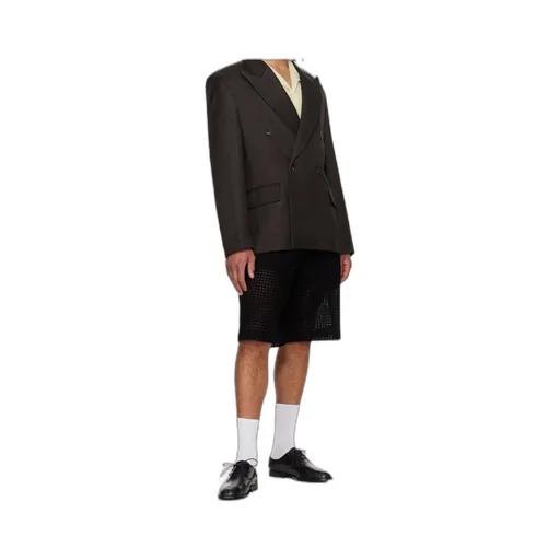 Double-Breasted Button Blazer