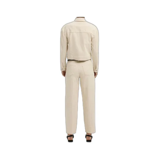 Mid-Rise Straight-Leg Denim Trousers