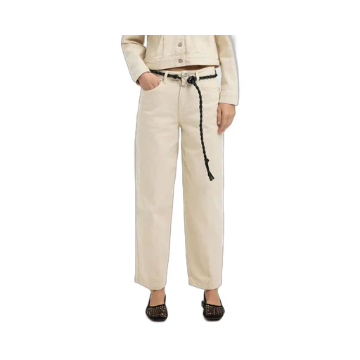 Mid-Rise Straight-Leg Denim Trousers