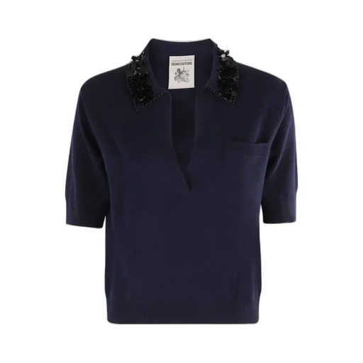 Short Sleeve Ribbed Sweater