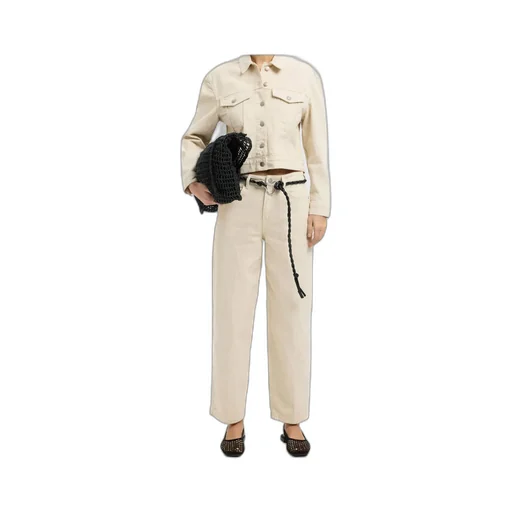 Mid-Rise Straight-Leg Denim Trousers