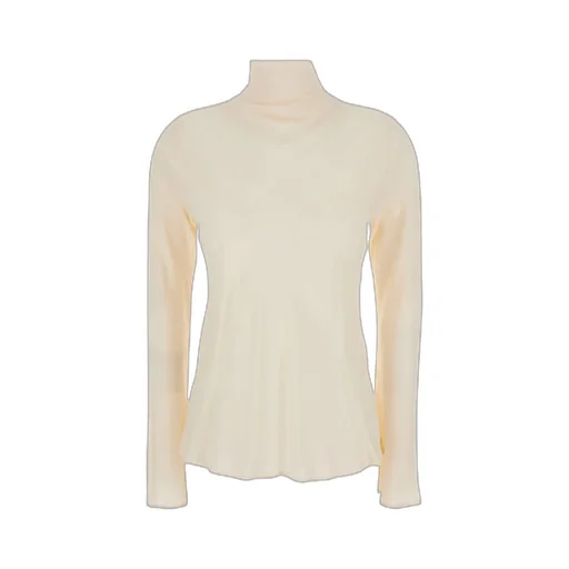 High-Neck Flared Blouse