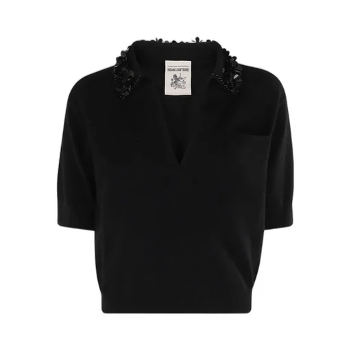 Short Sleeve Ribbed Sweater