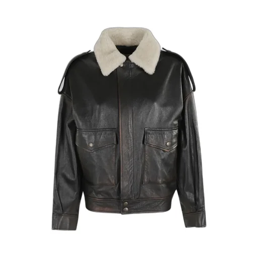 Zippered Leather Jacket