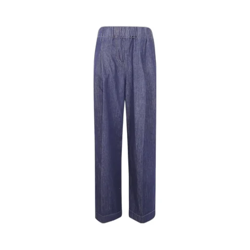 Elastic-Waistband Pocket Boyfriend Jeans