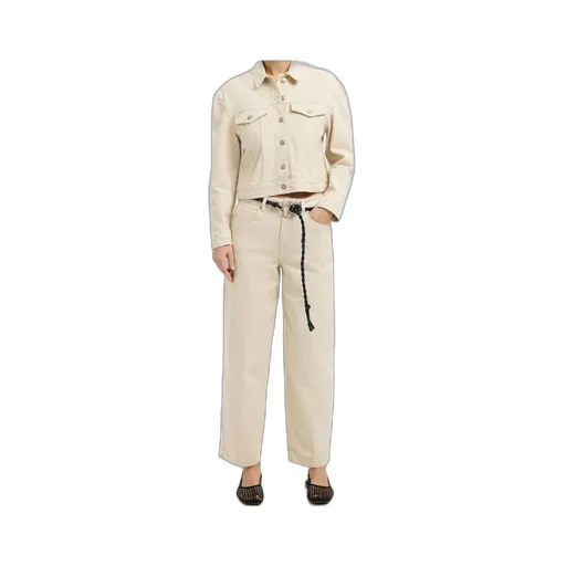 Mid-Rise Straight-Leg Denim Trousers
