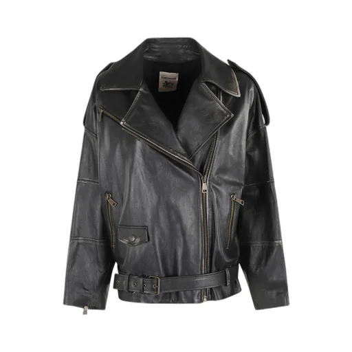 Zippered Leather Jacket