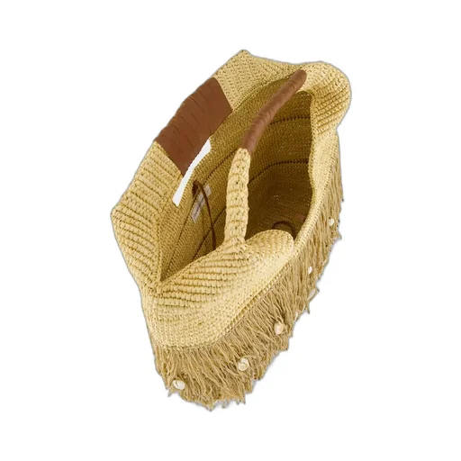 Fringed Straw Handbag