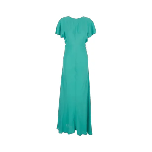 Long Dress With V Back Tie